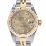 ROLEX Rolex Datejust 10P Diamond 69173G Ladies YG/SS Watch Automatic Champagne Dial A Rank used Ginzo