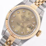 ROLEX Rolex Datejust 10P Diamond 69173G Ladies YG/SS Watch Automatic Champagne Dial A Rank used Ginzo