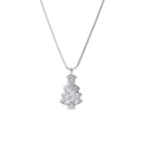 MONNICKENDAM モニッケンダム クリスマスツリーモチーフ ダイヤ0.28ct  レディース K18WG ネックレス Aランク 中古 銀蔵