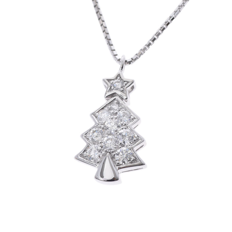 Monnickendam Monikkendam圣诞树图案钻石0.28CT女士K18WG项链