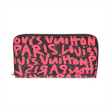 LOUIS VUITTON Louis Vuitton Monogram Graffiti Zippy Wallet Fuchsha M93710 Unisex Monogram Canvas Long Wallet Unused Ginzo