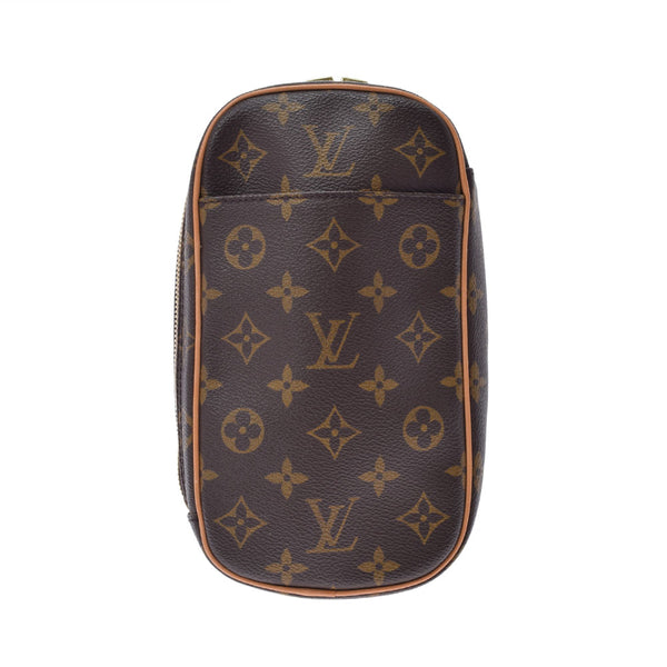 LOUIS VUITTON Louis Vuitton Monogram Pochette Ganju Brown M51870 Unisex Monogram Canvas Body Bag A Rank used Ginzo