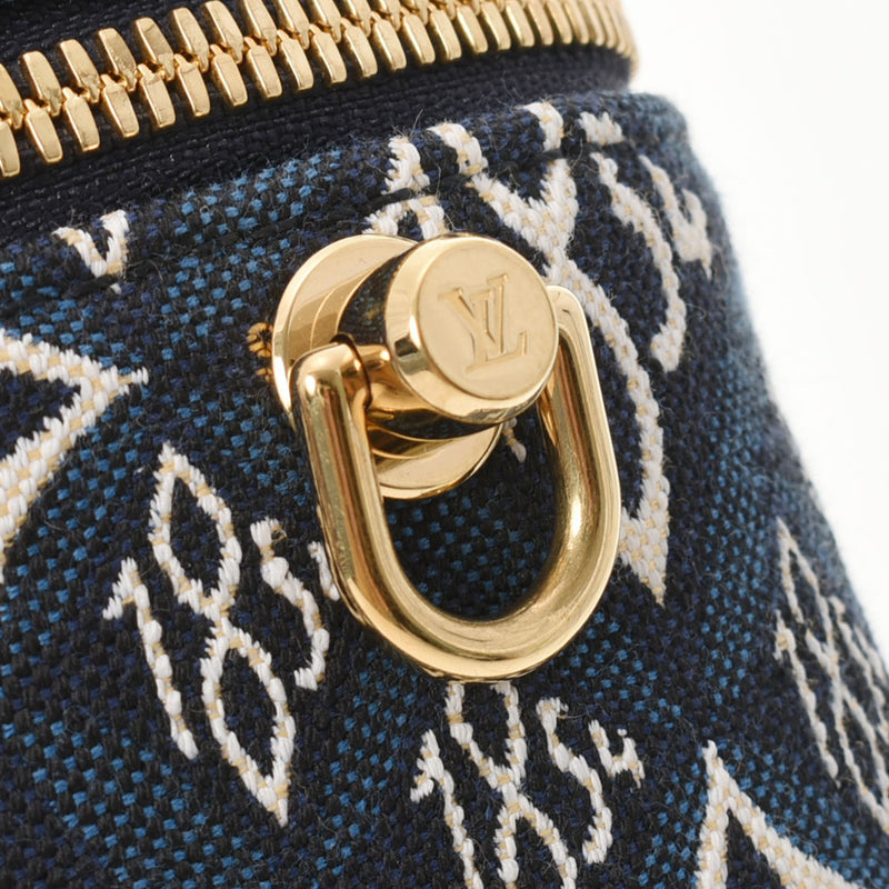LOUIS VUITTON Louis Vuitton Monogram Jacquard SINCE1854 Vanity NV Blue M57403 Ladies Leather 2WAY Bag New Family Ginzo