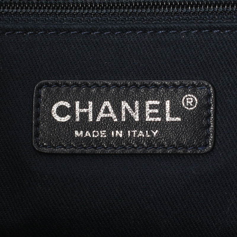 CHANEL シャネル ドーヴィル ボーリングバッグ 紺 レディース デニム 2WAYバッグ Aランク 中古 銀蔵