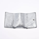 BALENCIAGA Balenciaga Paper Mini Wallet Silver 391446 Ladies Calf Trimal Wallet A Rank Used Ginzo