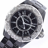 CHANEL Chanel J12 38mm Bezel Diamond H1174 Men's Black Ceramic/SS Watch Automatic Black Dial A Rank Used Ginzo