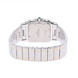 Cartier Cartier Cartier Santos Galbe LM W20011C4男孩SS/YG观看石英象牙拨号阵列二手Ginzo