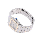 Cartier Cartier Cartier Santos Galbe LM W20011C4男孩SS/YG观看石英象牙拨号阵列二手Ginzo