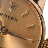 ROLEX ロレックス プレジション アンティーク 2149 レディース YG/革 腕時計 手巻き ゴールド文字盤 ABランク 中古 銀蔵