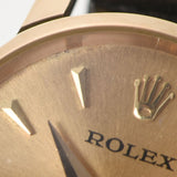 ROLEX ロレックス プレジション アンティーク 2149 レディース YG/革 腕時計 手巻き ゴールド文字盤 ABランク 中古 銀蔵