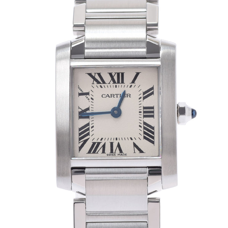 Cartier Cartier Tank Francis SM W51008Q女士SS观看石英象牙表盘