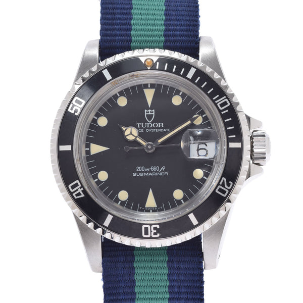 TUDOR toodle sub -marina 79090 Men's SS/Nylon Watch Automatic Black Dial AB Rank Used Ginzo