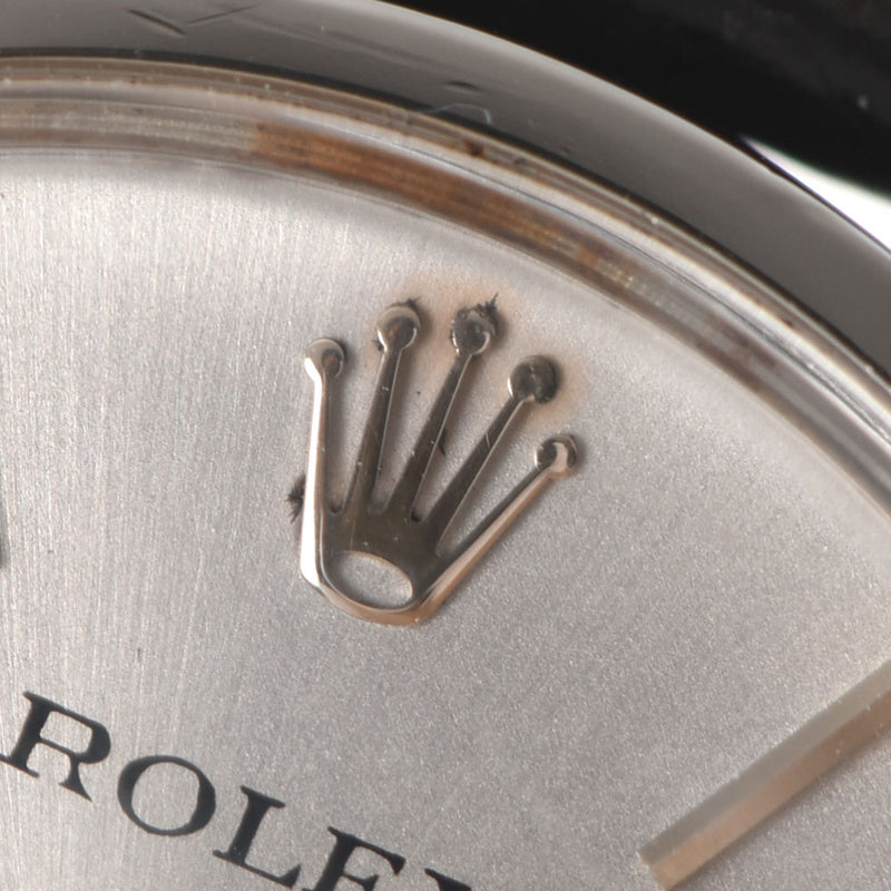 ROLEX ロレックス プレジション アンティーク 2649 レディース SS/革 腕時計 手巻き シルバー文字盤 ABランク 中古 銀蔵