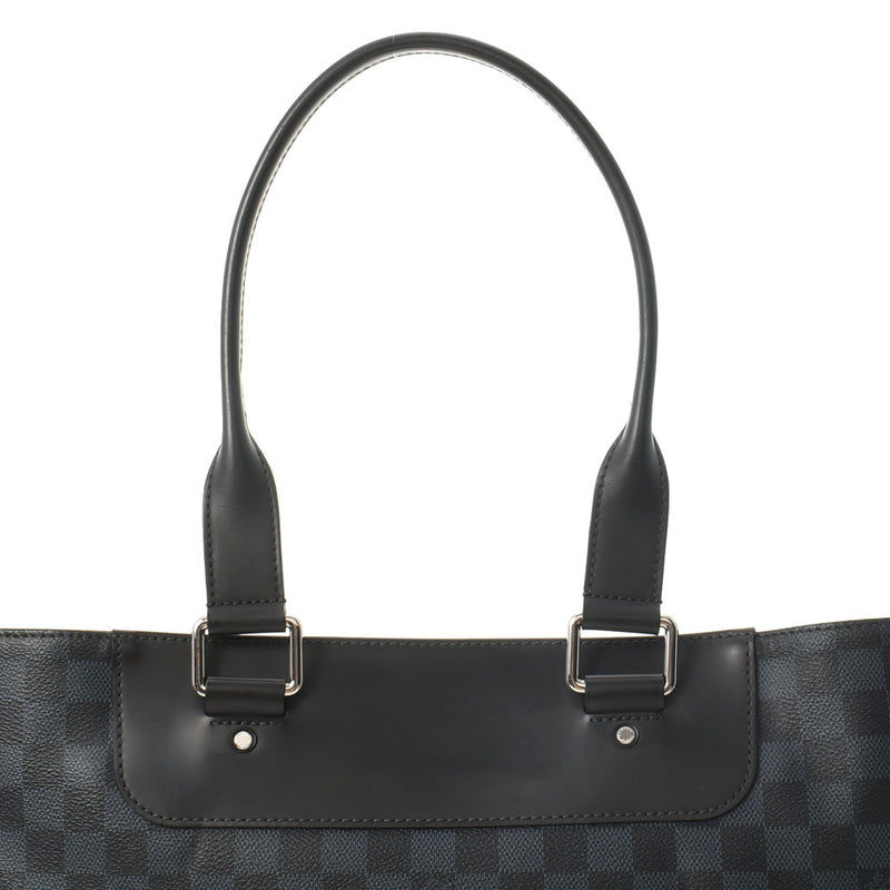 LOUIS VUITTON ルイヴィトン ダミエ コバルト カバヴォワヤージュ ネイビー系/黒 N41397 メンズ ダミエキャンバス トートバッグ ABランク 中古 銀蔵