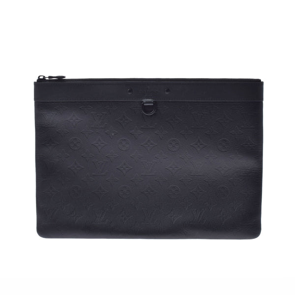 路易威顿路易·维顿（Louis Vuitton）路易威顿（Louis Vuitton）会标阴影pochette脱落黑色M62903男士皮包袋A级使用Ginzo