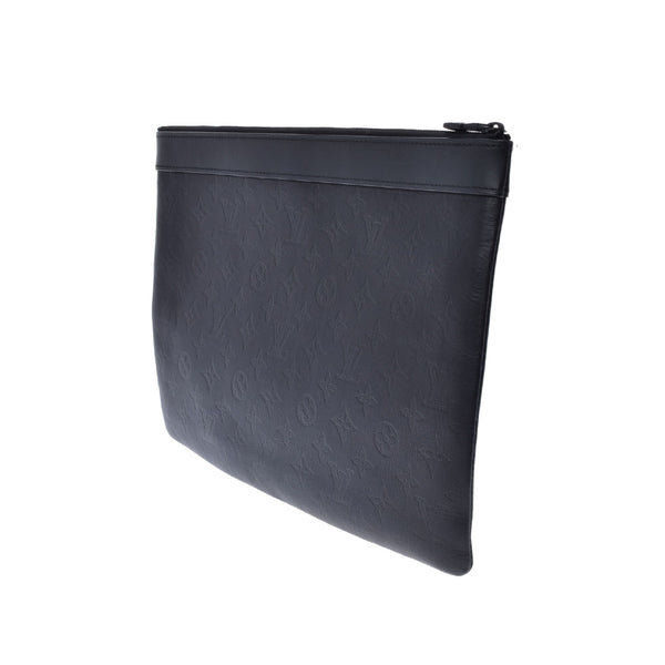 路易威顿路易·维顿（Louis Vuitton）路易威顿（Louis Vuitton）会标阴影pochette脱落黑色M62903男士皮包袋A级使用Ginzo