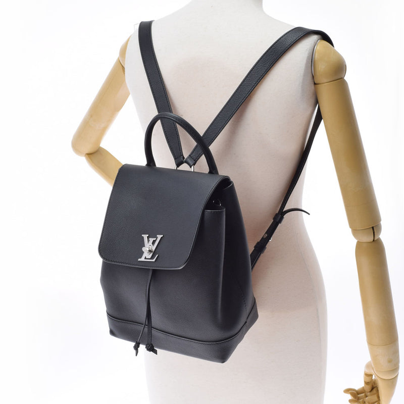 LOUIS VUITTON Louis Vuitton Rock Me Backpack Black M41815 Ladies Leather Backpack Daypack AB Rank Used Ginzo
