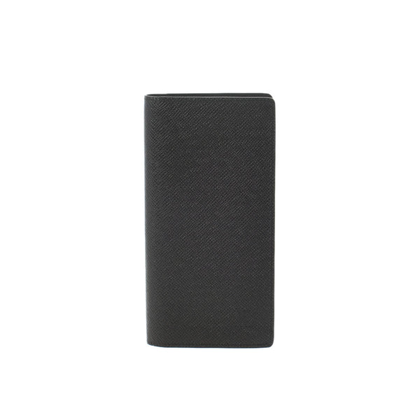 LOUIS VUITTON Louis Vuitton Taiga Portofoyille Brazano (Black) M30501 Men's Leather Long Wallet A Rank Used Ginzo