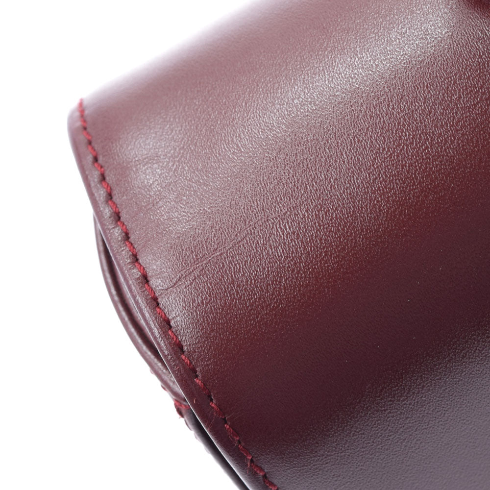 カルティエマストライン ボルドー レディース カーフ ハンドバッグ