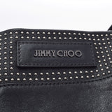 JIMMY CHOO ジミーチュウ スタッズ 黒 レディース カーフ トートバッグ Bランク 中古 銀蔵