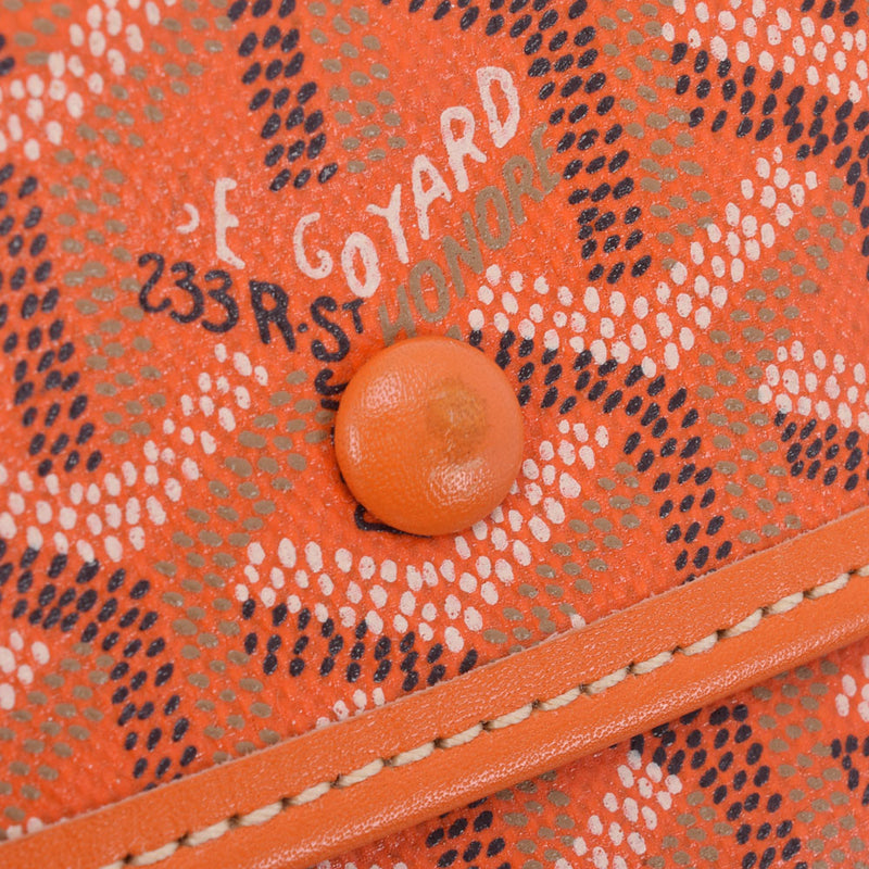 Goyard Goyal Saint -Lui Junior Orange Ladies PVC/Leather Handbag AB Rank used Ginzo