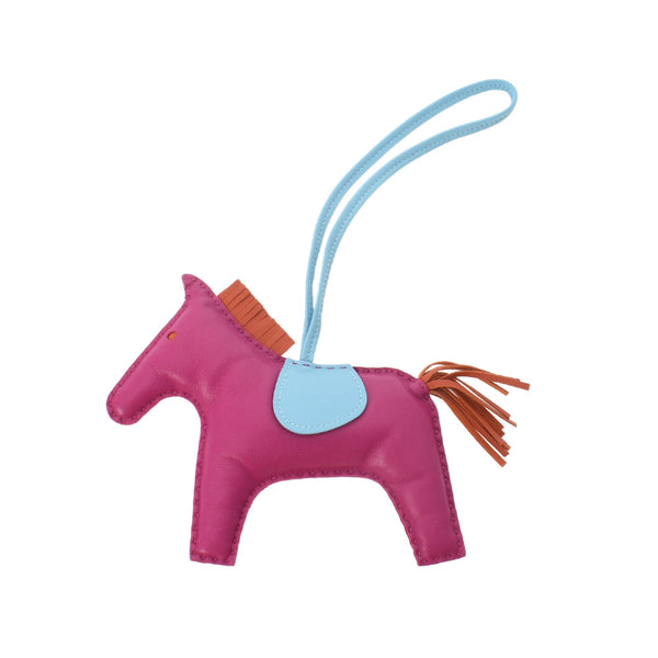 HERMES Hermes Rodeo GM Horse Bag Charm Rose Purple/Celest/Carnelian A engraved (around 2017) Unisex Annomiro Charm A Rank used Ginzo