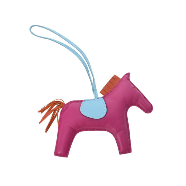HERMES Hermes Rodeo GM Horse Bag Charm Rose Purple/Celest/Carnelian A engraved (around 2017) Unisex Annomiro Charm A Rank used Ginzo