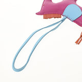 HERMES Hermes Rodeo GM Horse Bag Charm Rose Purple/Celest/Carnelian A engraved (around 2017) Unisex Annomiro Charm A Rank used Ginzo