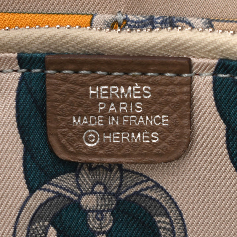 HERMES エルメス アザップロング シルクイン エトゥープ C刻印(2018年頃) レディース ヴォーエプソン 長財布 Aランク 中古 銀蔵