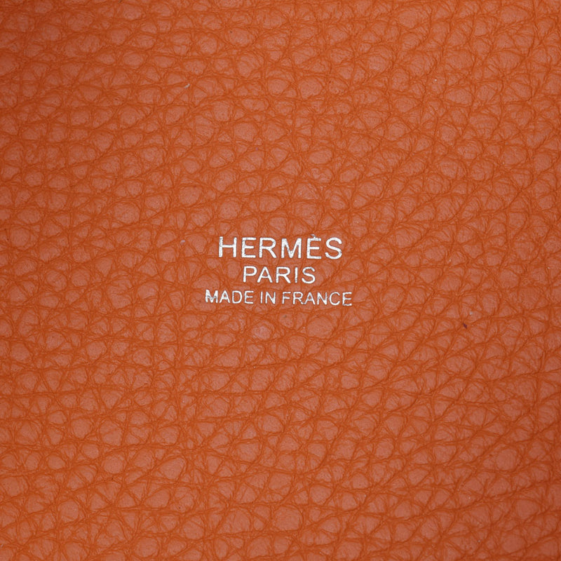 HERMES Hermes Picotan Lock PM Orange Paladium Bracket X engraved (around 2016) Ladies Toryon Lemance Handbag A Rank Used Ginzo