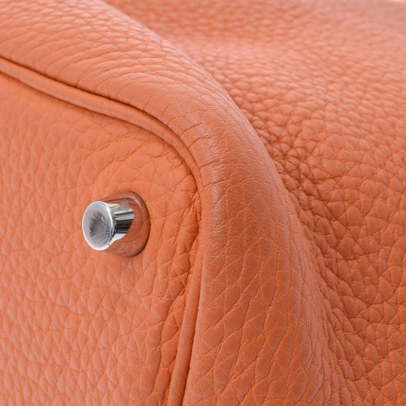 HERMES Hermes Picotan Lock PM Orange Paladium Bracket X engraved (around 2016) Ladies Toryon Lemance Handbag A Rank Used Ginzo