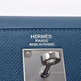 HERMES エルメス ケリーフラッグ32 2WAYバッグ 外縫い ブルータラソ ホワイト パラジウム金具 □Q刻印(2013年頃)  レディース ヴォーエプソン ハンドバッグ 新同 中古 銀蔵