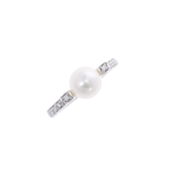 PONTE VECCHIO Ponte Vequio Pearl Diamond 0.50CT No. 12 Ladies K18WG Ring / Ring A Rank Used Ginzo