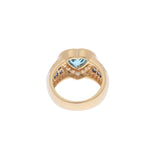 PONTE VECCHIO Ponte Vequio Blue Topaz 2.17ct Sapphire 0.78ct Diamond 0.61CT No. 12 Ladies K18YG Ring / Ring A Rank Used Ginzo