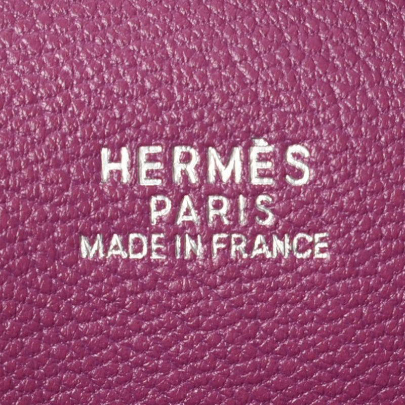 HERMES Hermes Plum 20 Bicolor Lesan/Cyclamen Paladium Bracket □ H -engraved (around 2004) Ladies Vo Epson Handbag A Rank Used Ginzo