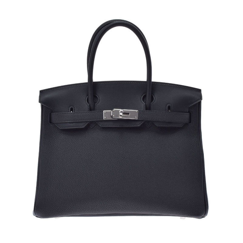 爱马仕爱马仕Birkin 30 3in1黑色钯支架Z刻有（大约2021年）女士Togo/Swift/Canvas Handbag New Ginzo