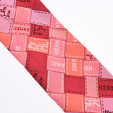 HERMES Hermes Twilly Bordeck Check Ribbon Pattern Old Tag Pink Ladies Silk 100 % Scarf A Rank used Ginzo