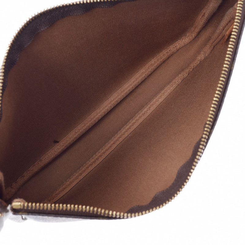 路易威顿路易·维顿（Louis Vuitton）路易威登（Louis Vuitton）会标pochette Accessova旧棕色M51980女士会标帆布配件袋B等级二手Ginzo