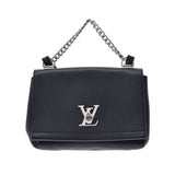 LOUIS VUITTON Louis Vuitton Rock Me 2 BB Black Silver Bracket M51200 Ladies Leather Shoulder Bag AB Rank Used Ginzo