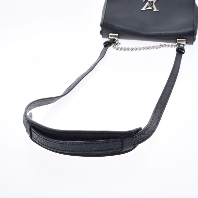 LOUIS VUITTON Louis Vuitton Rock Me 2 BB Black Silver Bracket M51200 Ladies Leather Shoulder Bag AB Rank Used Ginzo