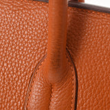 HERMES Hermes Shoulder Birkin Orange Silver Bracket □ I engraved (around 2005) Ladies Toryon Lemance Shoulder Bag B Rank Used Ginzo