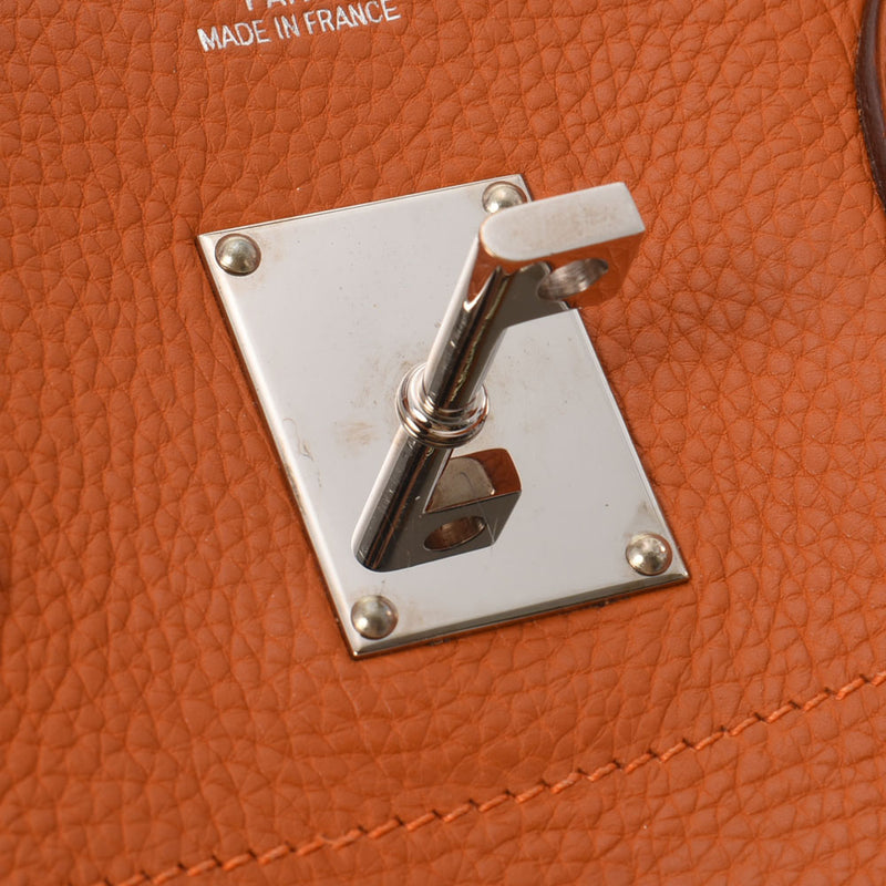 HERMES Hermes Shoulder Birkin Orange Silver Bracket □ I engraved (around 2005) Ladies Toryon Lemance Shoulder Bag B Rank Used Ginzo