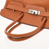 HERMES Hermes Shoulder Birkin Orange Silver Bracket □ I engraved (around 2005) Ladies Toryon Lemance Shoulder Bag B Rank Used Ginzo