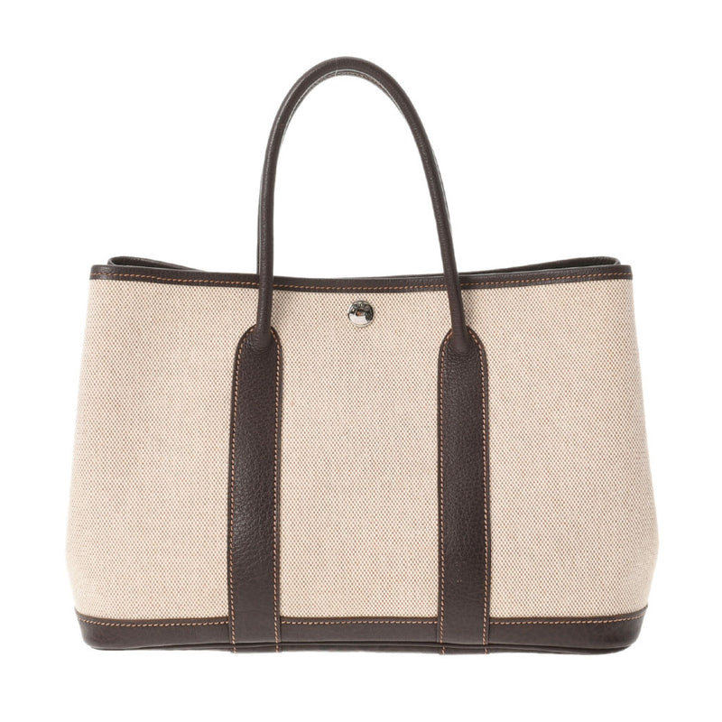 HERMES Hermes Garden Party TPM Maron □ L engraved (around 2008) Ladies canvas handbag A rank used Ginzo
