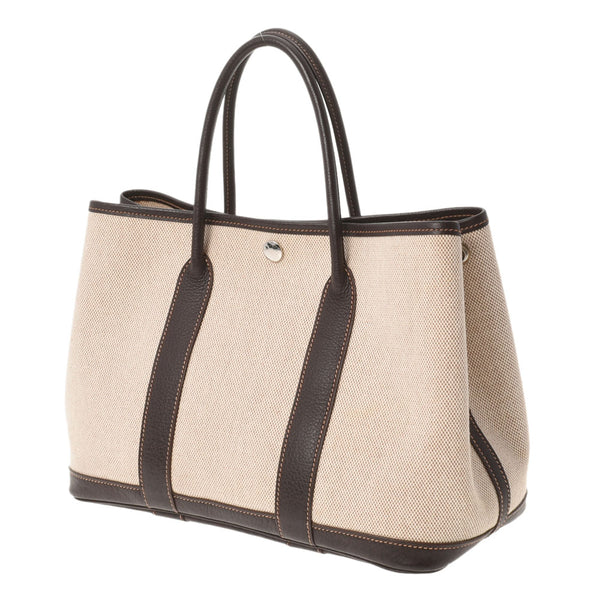 HERMES Hermes Garden Party TPM Maron □ L engraved (around 2008) Ladies canvas handbag A rank used Ginzo