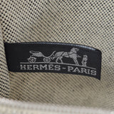 HERMES エルメス サックアーネ グレー/黒 ユニセックス キャンバス レザー ハンドバッグ ABランク 中古 銀蔵