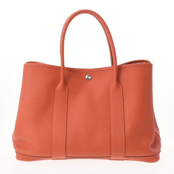 HERMES Hermes Garden Party PM Capsine □ Q -engraved (around 2013) Ladies Negona Handbag A Rank used Ginzo