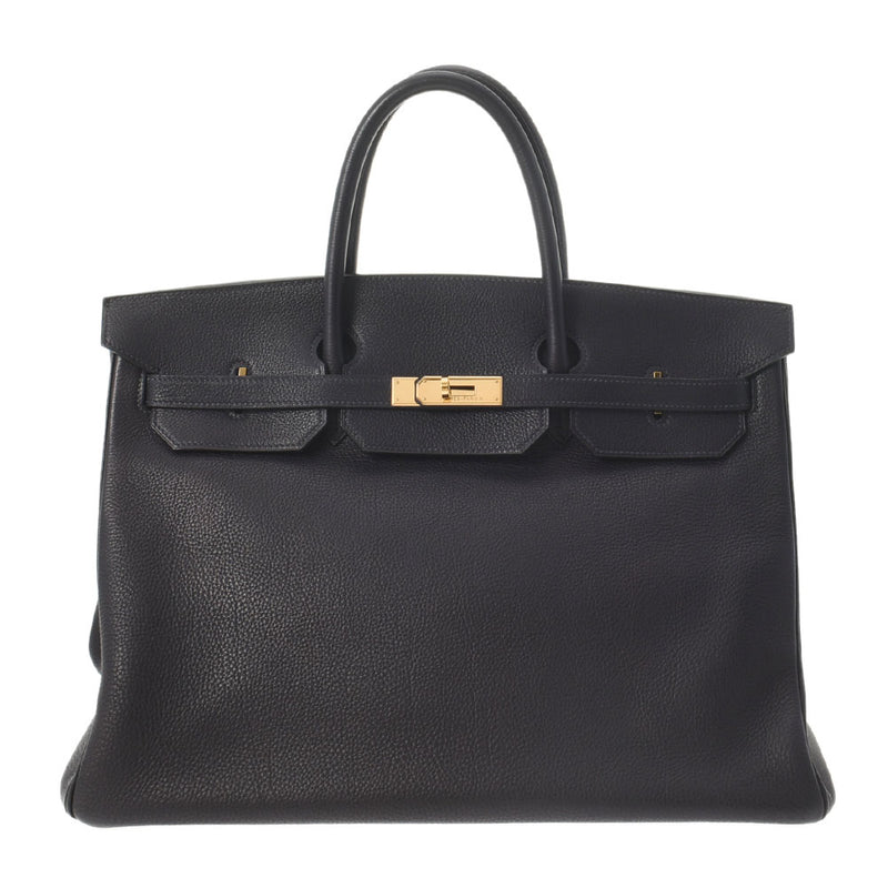 HERMES エルメス バーキン 40 ブルーロイ ゴールド金具 □D刻印(2000年頃) ユニセックス トリヨンクレマンス ハンドバッグ ABランク 中古 銀蔵
