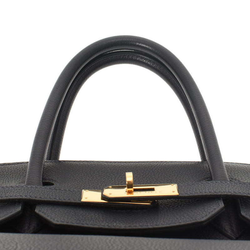 HERMES エルメス バーキン 40 ブルーロイ ゴールド金具 □D刻印(2000年頃) ユニセックス トリヨンクレマンス ハンドバッグ ABランク 中古 銀蔵