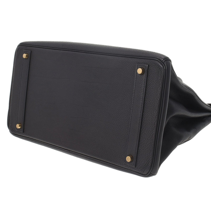 HERMES エルメス バーキン 40 ブルーロイ ゴールド金具 □D刻印(2000年頃) ユニセックス トリヨンクレマンス ハンドバッグ ABランク 中古 銀蔵